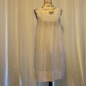 White Zara Summer Dress with pretty eyelet work M